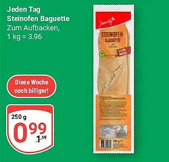 Jeden Tag Steinofen Baguette Zum Aufbacken, 1 kg = 3.96