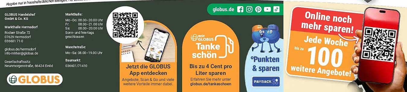 Jetzt die GLOBUS App entdecken