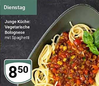 Junge Küche: Vegetarische Bolognese mit Spaghetti