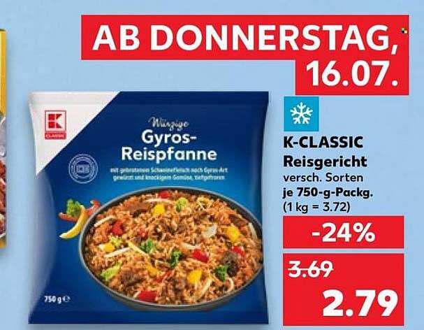 K-CLASSIC Reisgericht versch. Sorten je 750-g-Packg. (1 kg = 3.72)