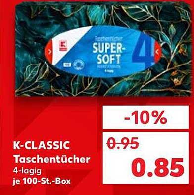 K-CLASSIC Taschentücher 4-lagig je 100-St.-Box