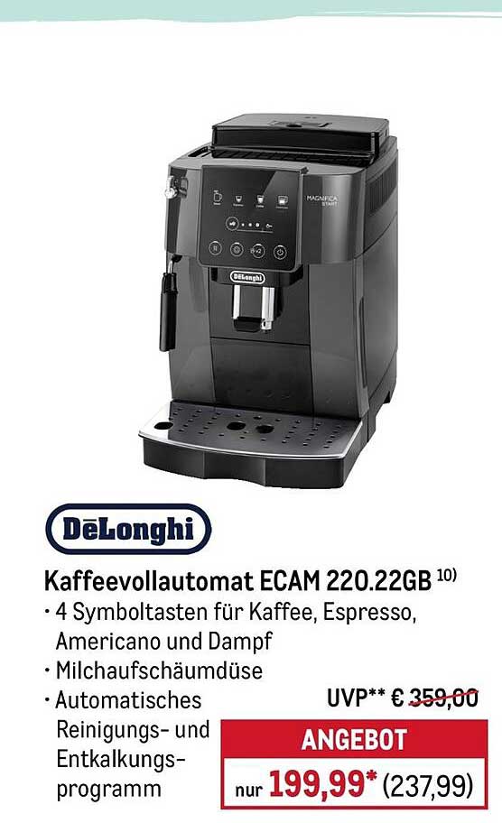 Kaffeevollautomat ECAM 220.22GB 10)