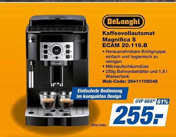 Kaffeevollautomat Magnifica S ECAM 20.116.B