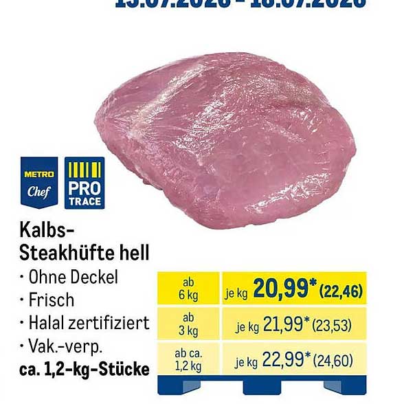 Kalbs-Steakhüfte hell