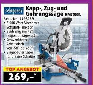 Kapp-, Zug- und Gehrungssäge HM305SL