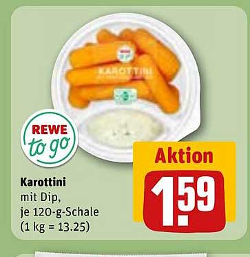 Karottini mit Dip, je 120-g-Schale (1 kg = 13.25)
