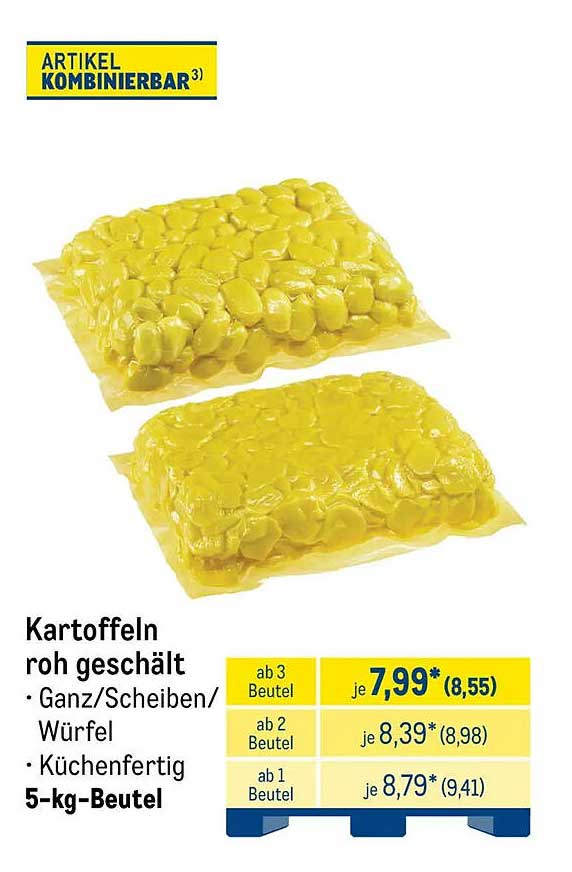 Kartoffeln roh geschält