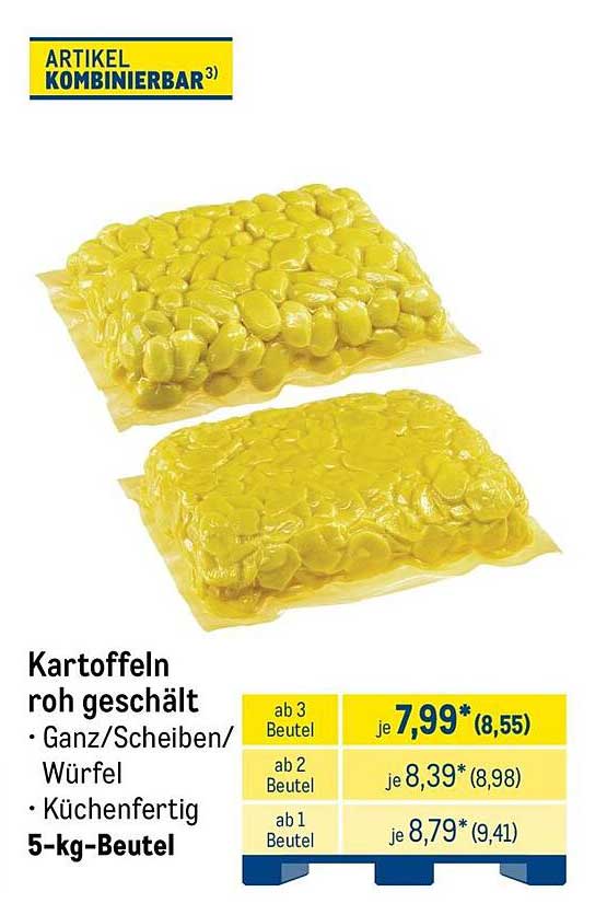 Kartoffeln roh geschält