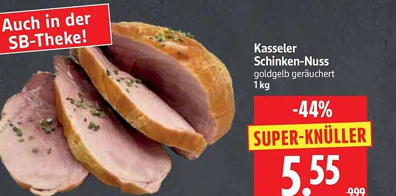 Kasseler Schinken-Nuss goldgelb geräuchert 1 kg