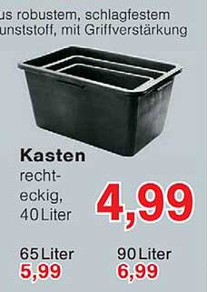 Kasten rechteckig, 40 Liter