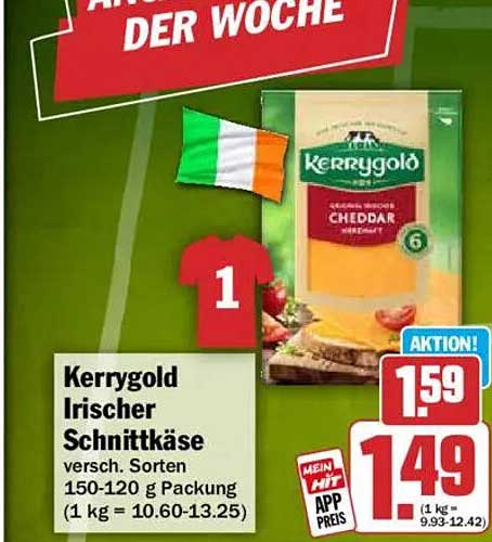 Kerrygold Irischer Schnittkäse versch. Sorten 150-120 g Packung (1 kg = 10.60-13.25)