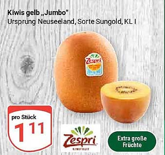 Kiwis gelb „Jumbo“