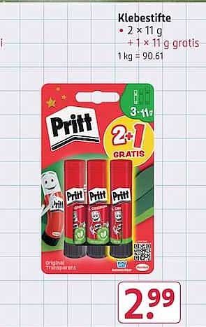 Klebestifte 2 x 11 g + 1 x 11 g gratis