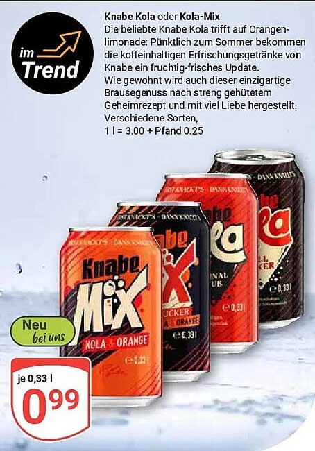 Knabe Kola oder Kola-Mix