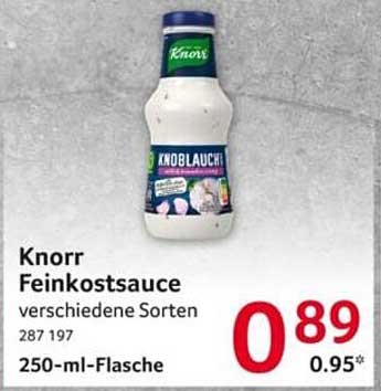 Knorr Feinkostsauce verschiedene Sorten 250-ml-Flasche