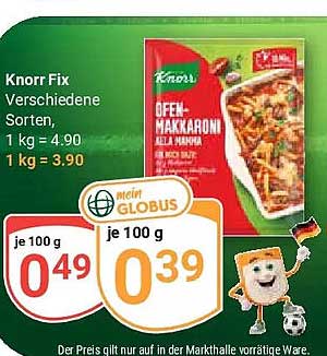Knorr Fix Verschiedene Sorten
