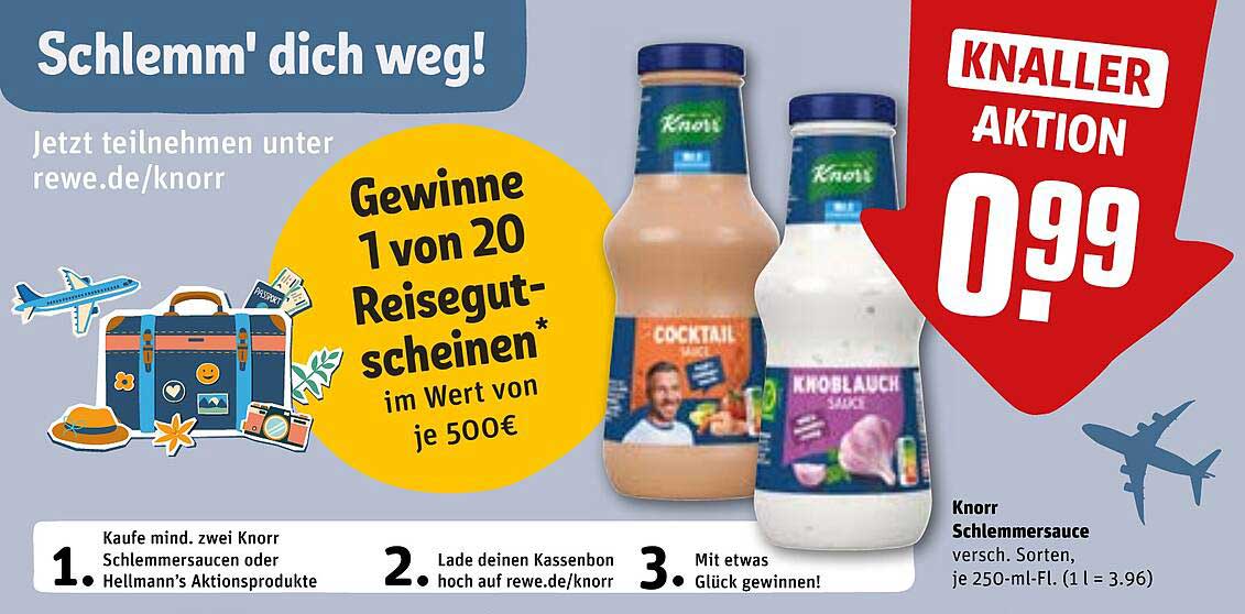 Knorr Schlemmersauce versch. Sorten, je 250-ml-Fl. (1 l = 3.96)