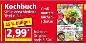 Kochbuch viele verschiedene Titel z.B. Grob-, Land- und Mutters Küchenschätze
