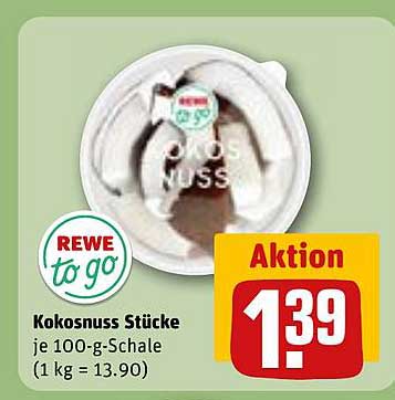 Kokosnuss Stücke je 100-g-Schale