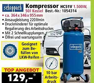 Kompressor HC51V 1.500W, 50l Kessel Best.-Nr.: 1054314