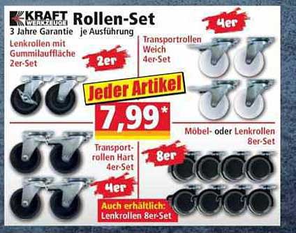 KRAFT Rollen-Set 3 Jahre Garantie je Ausführung