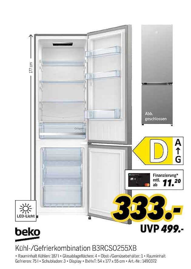 Kühl-/Gefrierkombination B3RCSO255XB