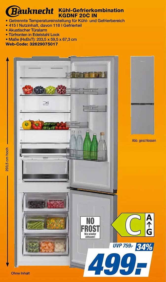 Kühl-Gefrierkombination KGDNF 20C IN