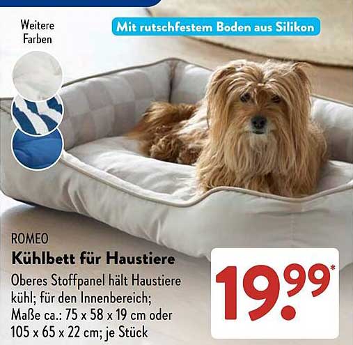 Kühlbett für Haustiere