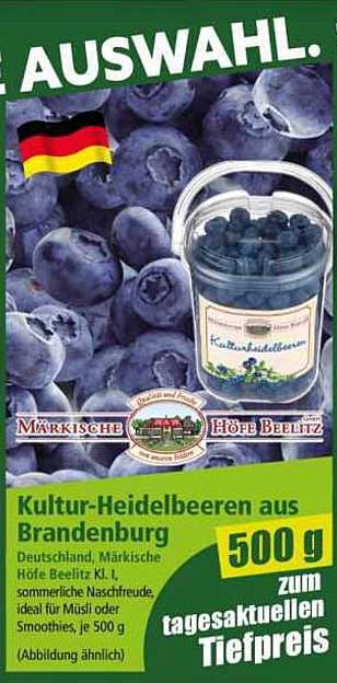 Kultur-Heidelbeeren aus Brandenburg