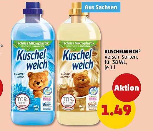 KUSCHELWEICH* Versch. Sorten, für 38 WL, je 1 l