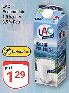 LAC Frischmilch 1,5 % oder 3,5 % Fett