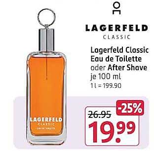 Lagerfeld Classic Eau de Toilette oder After Shave je 100 ml