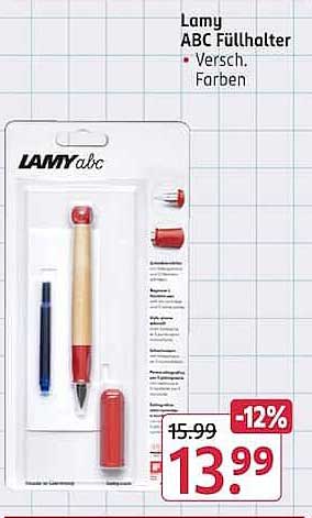 Lamy ABC Füllhalter • Versch. Farben