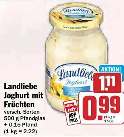 Landliebe Joghurt mit Früchten
