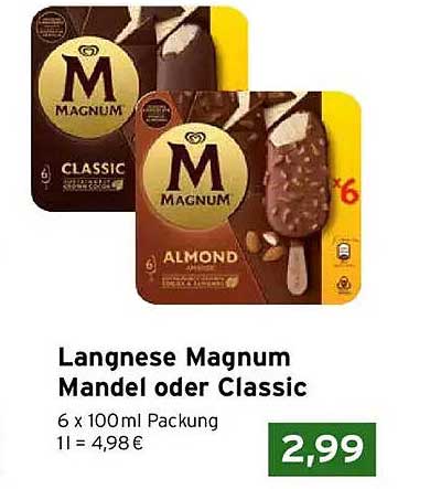 Langnese Magnum Mandel oder Classic