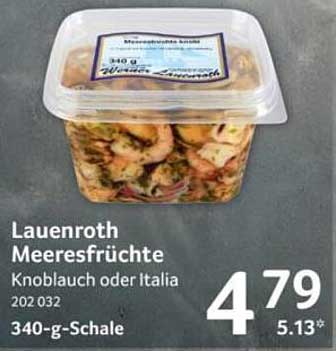 Lauenroth Meeresfrüchte Knoblauch oder Italia 340-g-Schale