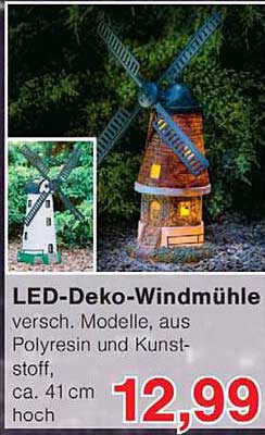 LED-Deko-Windmühle