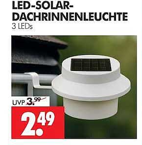 LED-SOLAR-DACHRINNENLEUCHTE 3 LEDs