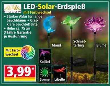 LED-Solar-Erdspieß mit Farbwechsel