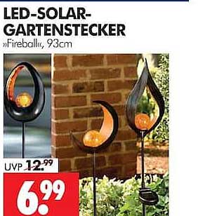 LED-SOLAR-GARTENSTECKER »Fireball«, 93cm