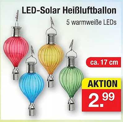 LED-Solar Heißluftballon