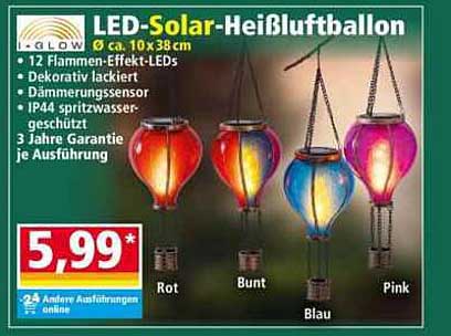 LED-Solar-Heißluftballon