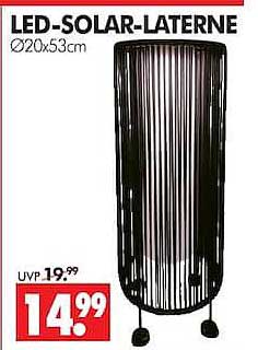 LED-SOLAR-LATERNE Ø20x53cm