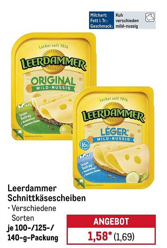 Leerdammer Schnittkäsescheiben