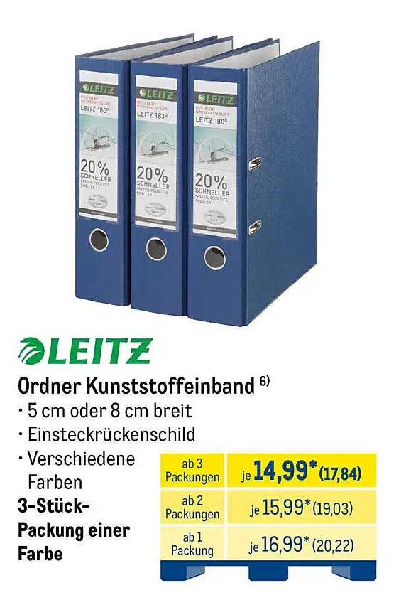 Leitz Ordner Kunststoffeinband