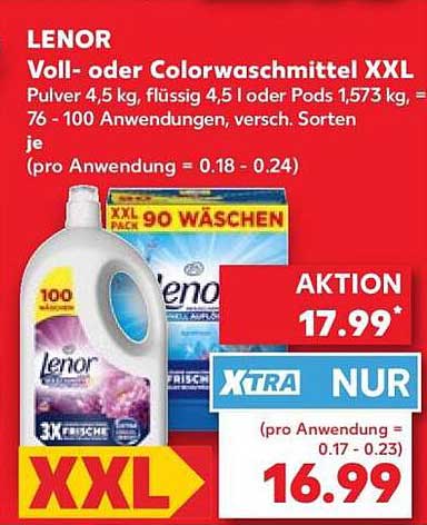 LENOR Voll- oder Colorwaschmittel XXL