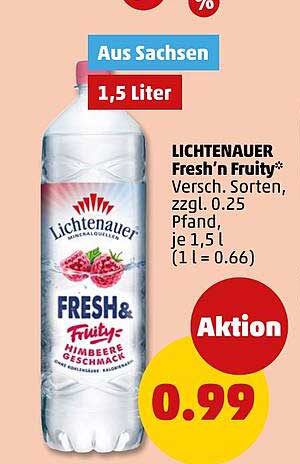 LICHTENAUER Fresh’n Fruity* Versch. Sorten, zzgl. 0.25 Pfand je 1,5 l