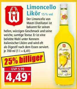 Limoncello Likör 15% vol