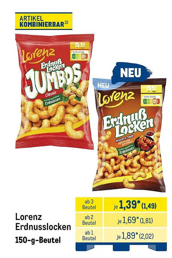 Lorenz Erdnusslocken 150-g-Beutel