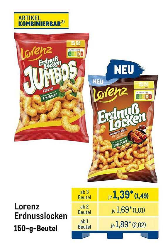 Lorenz Erdnusslocken 150-g-Beutel